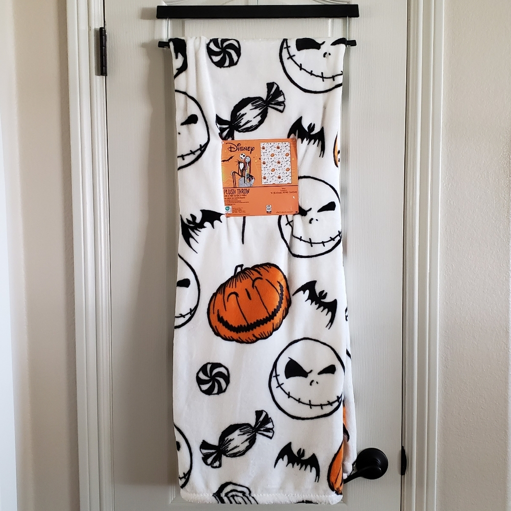 Nightmare Before Christmas Jack Skellington The Pumpkin King Throw Blanket NWT